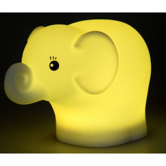 Detská nočná lampa silikónová LED - sloník