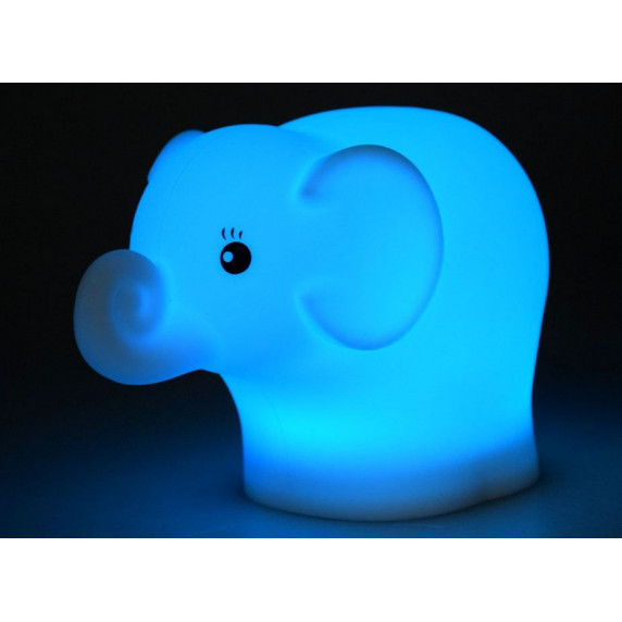 Detská nočná lampa silikónová LED - sloník