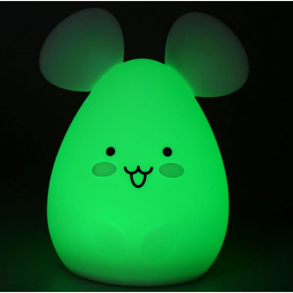 Detská nočná lampa silikónová LED - myš