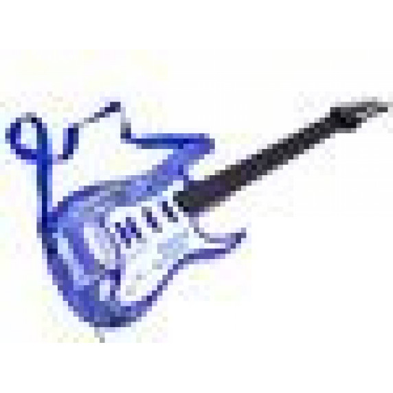 Elektrická gitara s mikrofónom a zosilňovačom Inlea4Fun - modrá