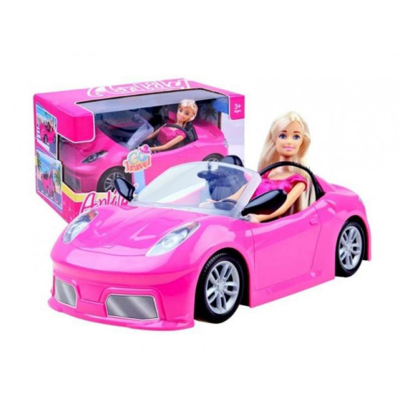 Ružové autíčko kabriolet s bábikou Inlea4Fun ANLILY