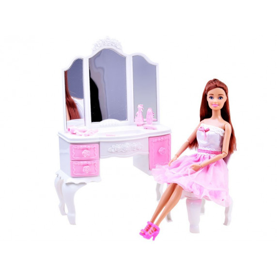 Bábika s toaletným stolíkom a príslušenstvom Inlea4Fun ANLILY Princess Dresser
