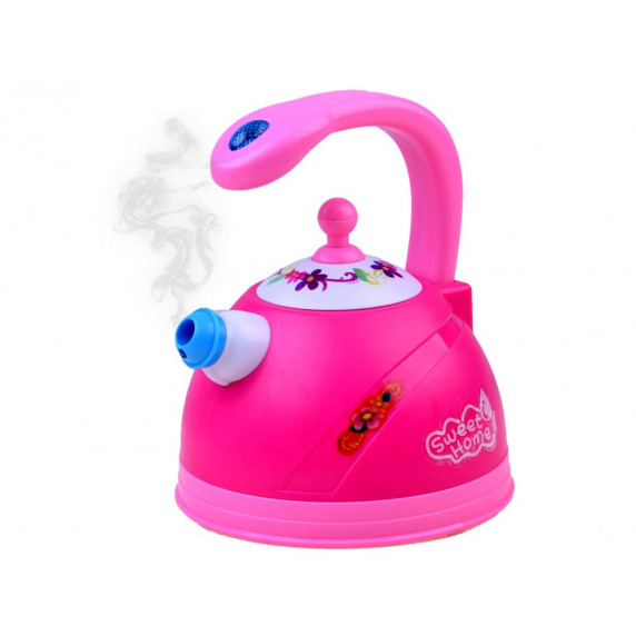 Inlea4Fun SWEET HOME Detský čajník so svetelnými a zvukovými efektmi - ružový