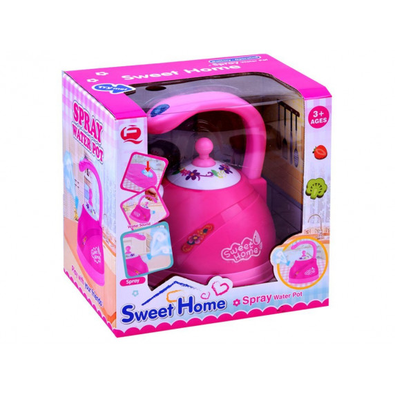 Inlea4Fun SWEET HOME Detský čajník so svetelnými a zvukovými efektmi - ružový