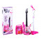 Elektrická gitara s mikrofónom a zosilňovačom Inlea4Fun - ružová