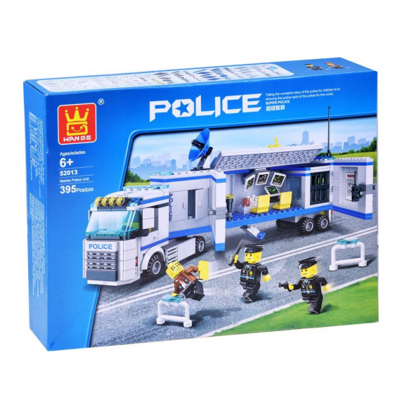Konštrukčná kreatívna sada Policajná stanica 395 ks Inlea4Fun POLICE
