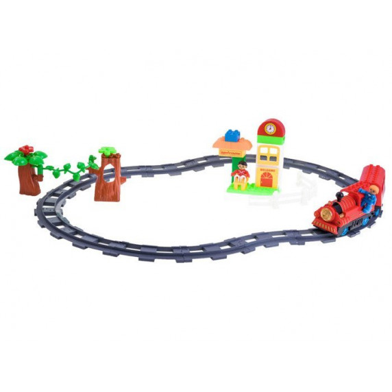 Vlaková trať s doplnkami Inlea4Fun TRAIN - červená