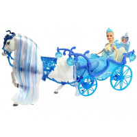 Inlea4Fun ILLUSION STATE Ľadová princezná bábika s koňom a kočom 