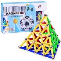 Magnetické stavebnice Inlea4Fun MAGNASTIX - 188 kusov 