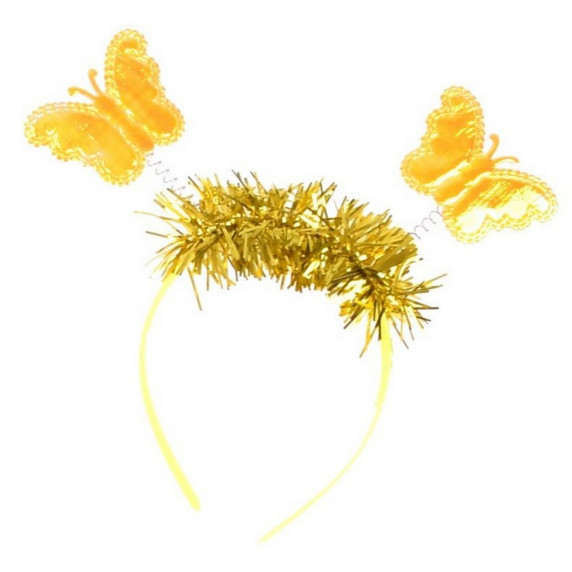Inlea4Fun Detský kostým Motýlia víla s krídlami - žltý