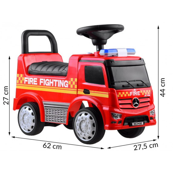 Detské odrážadlo - hasičské autíčko Inlea4Fun Mercedes Benz - červené