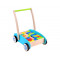 Drevený vozík s farebnými kockami 32 kusov Inlea4Fun WOODEN WAGON 