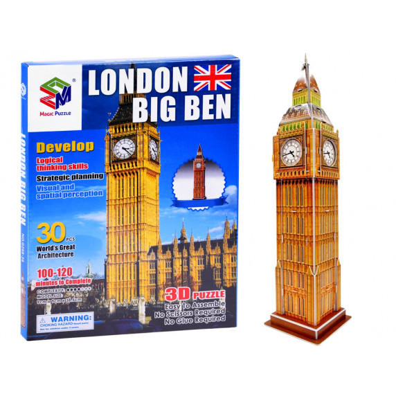 3D Puzzle Londýn Big Ben MAGIC PUZZLE - 30 ks
