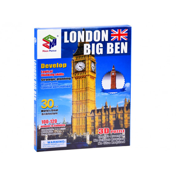 3D Puzzle Londýn Big Ben MAGIC PUZZLE - 30 ks