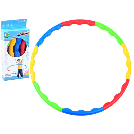 Kruh-obruč Inlea4Fun Splicing Hula Hoop- farebný