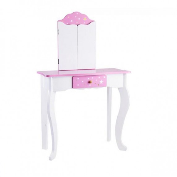 Detský toaletný stolík Inlea4Fun ZA3718 - biely/ružový