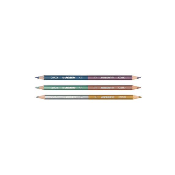 Farebné obojstranné ceruzky 3 kusy JOLLY Crazy Metallic