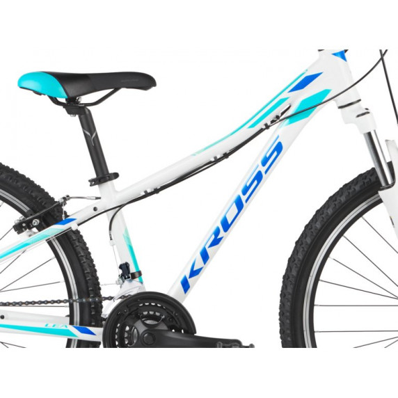 KROSS MTB WOMAN Dámsky horský bicykel LEA 1.0 15" XS 2021 - lesklý biely / modrý