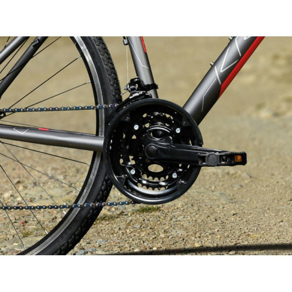 Horský bicykel EVADO 1.0 DM 17" 2022 KROSS CROSS - matný grafitovo šedý / malinový