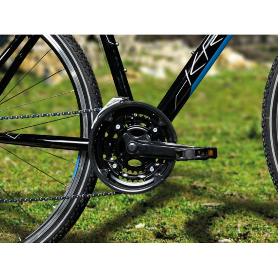 KROSS Cross Pánsky bicykel Evado 2.0 21" L 2021 - lesklý čierny / modrý