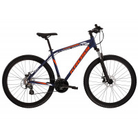 Pánsky horský bicykel HEXAGON 3.0 M 19" 2022 KROSS MTB - matný tmavomodrý/oranžový/biely 