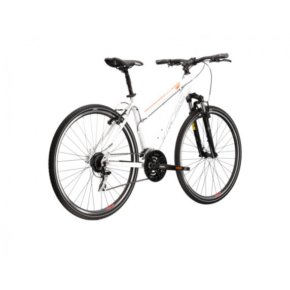 Dámsky bicykel Evado 3.0 17" DM 2022 KROSS Cross - lesklý biely/koralový
