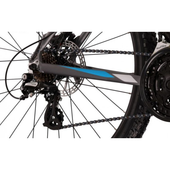 Pánsky horský bicykel HEXAGON 3.0 L 21" 2022 KROSS MTB - matný grafitový/modrý/sivý