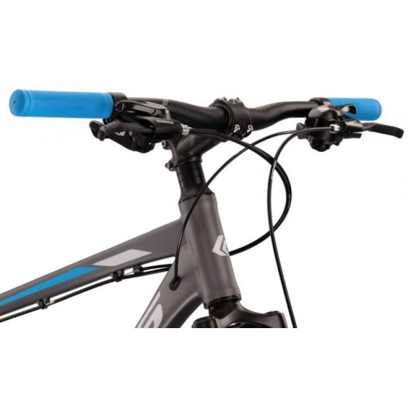 Pánsky horský bicykel HEXAGON 3.0 L 21" 2022 KROSS MTB - matný grafitový/modrý/sivý