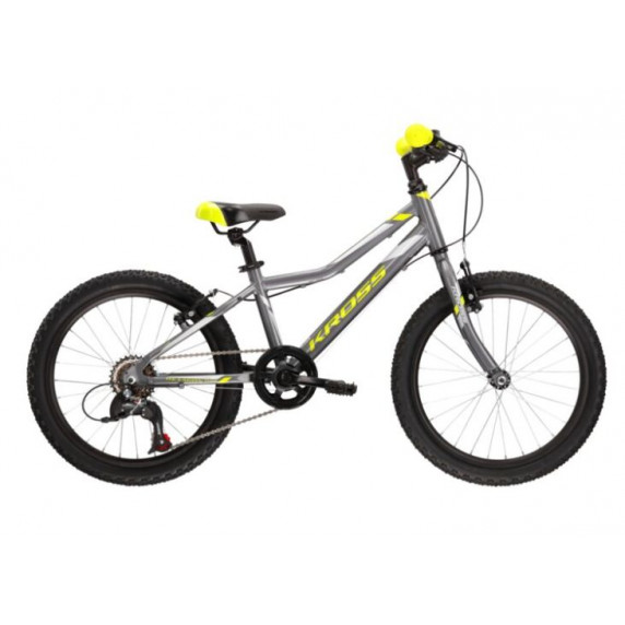 Detský bicykel HEXAGON MINI 1.0 SR 11" 2022 KROSS - lesklý grafitový/limetkový/strieborný