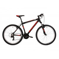 Pánsky horský bicykel HEXAGON S 17" 2022 KROSS MTB - lesklý čierny / červený / sivý 