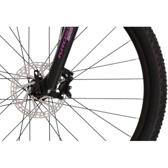 Dámsky horský bicykel LEA 5.0 DXS 16" 2022 KROSS MTB WOMAN - matný grafitový/ružový/fialový