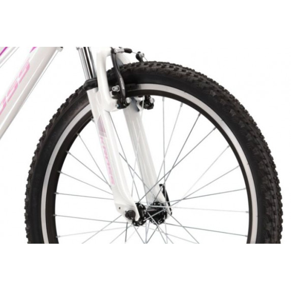 Detský bicykel Lea Jr 1.0 12" 2022 KROSS Junior - lesklý biely/ružový/fialový