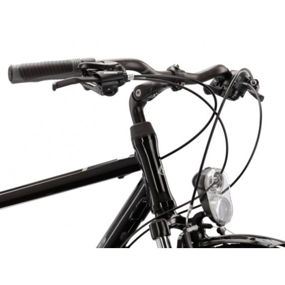 Pánsky bicykel Trans 1.0 L 21" 2022 KROSS Trekking - lesklý čierny/sivý