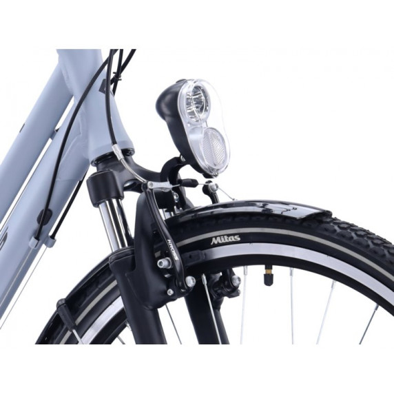 Pánsky bicykel Trans 1.0 L 21" 2022 KROSS Trekking - matný sivý/čierny