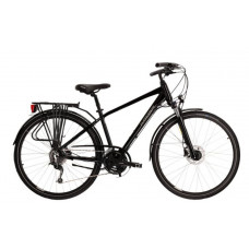 Pánsky bicykel Trans 5.0 L 21" 2022 KROSS Trekking - lesklý čierny/sivý