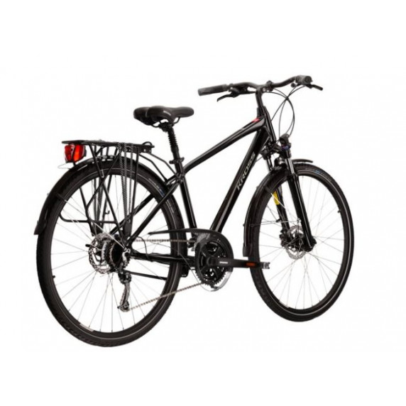 Pánsky bicykel Trans 5.0 M 19" 2022 KROSS Trekking - lesklý čierny/sivý