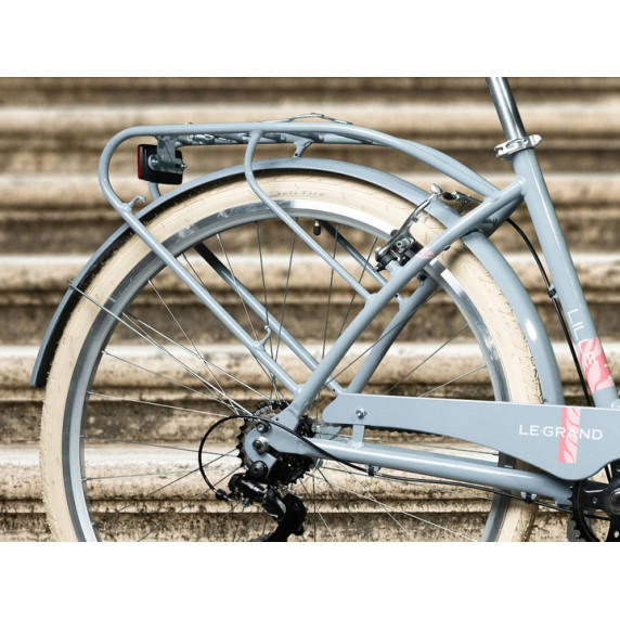 Dámsky mestský bicykel Lille 2 M 17" 2022 LE GRAND Utility - lesklý sivý / ružový 