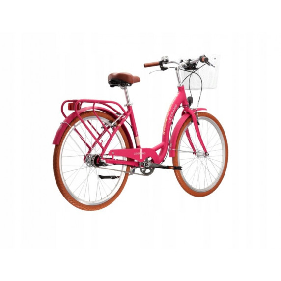 Dámsky mestský bicykel Lille 3 M 17" 2022 LE GRAND Utility - matný  ružový / béžový