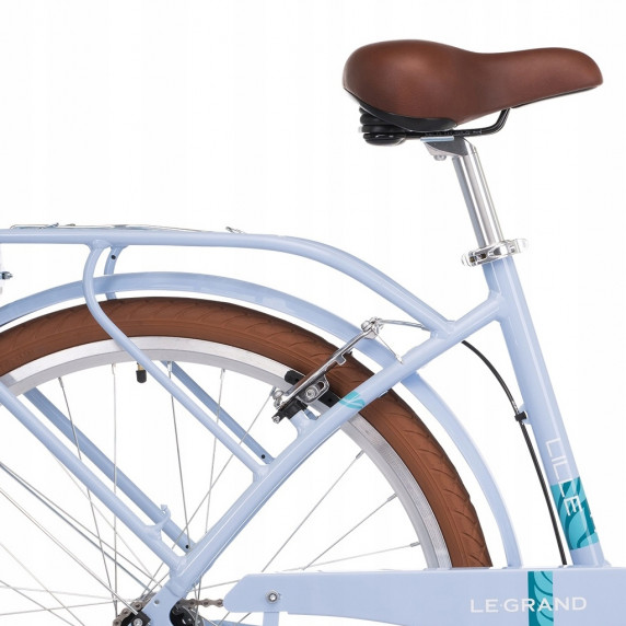 Dámsky mestský bicykel LE GRAND Utility Lille 3 M 17" 2022 - lesklý modrý / celadon zelený