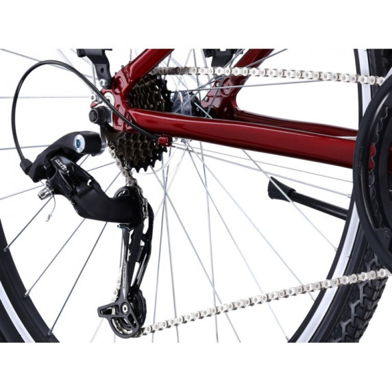 Dámsky bicykel Trans 1.0 17" DM 2022 KROSS Trekking - lesklý červený/čierny
