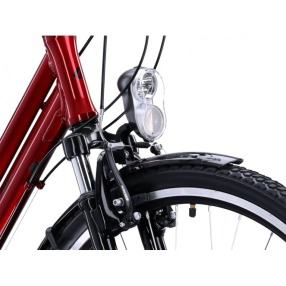 Dámsky bicykel Trans 1.0 17" DM 2022 KROSS Trekking - lesklý červený/čierny