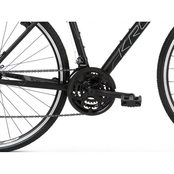 KROSS Cross Pánsky bicykel Evado 1.0 21" L 2022 - matný čierny / grafitovo šedý