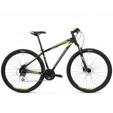 Pánsky horský bicykel HEXAGON 5.0 M 19" 2022 KROSS MTB - lesklý čierny/limetkový/šedý 