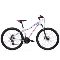 Dámsky horský bicykel LEA 3.0 19" M 2022 KROSS MTB WOMAN - lesklý biely / fialový 
