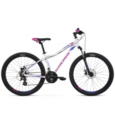 Dámsky horský bicykel LEA 3.0 19" M 2022 KROSS MTB WOMAN - lesklý biely / fialový Preview