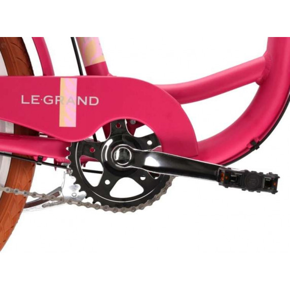 Dámsky mestský bicykel Lille 3 M 17" 2022 LE GRAND Utility - matný  ružový / béžový