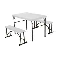 Campingový stôl a 2x lavica LIFETIME 80353 / 80352 