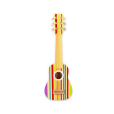 Drevená 6-strunová gitara LELIN - dúhová Preview