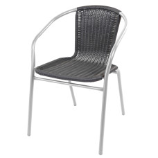 Záhradná stolička RATAN Linder Exclusiv MC4607 - strieborná/čierna 