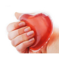 Opätovne použiteľný gélový ohrievač rúk a tela v tvare srdca 